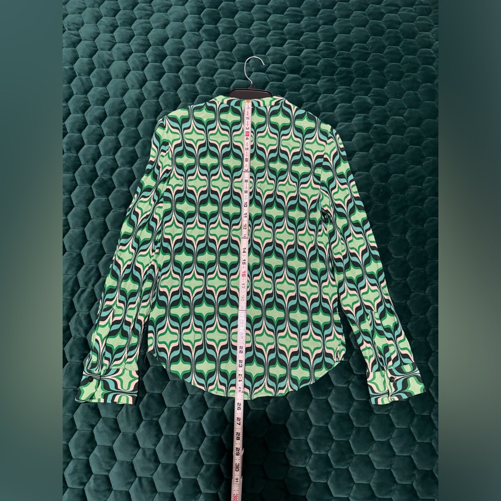 Zara Multicolored Print Pajama Style Top - Picture 6 of 9